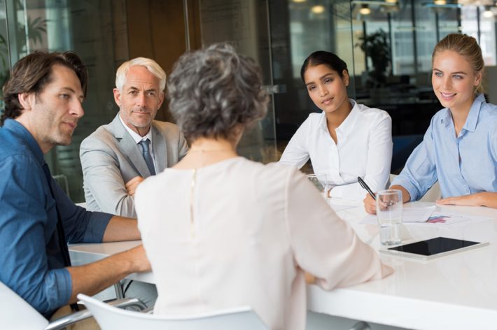 Business team in conversation